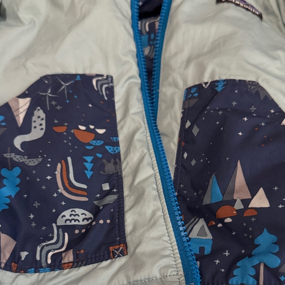 Patagonia Kids Blue Adventure Raincoat - Picture 5 of 6
